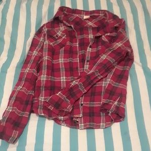 Cotton Plaid Button Down